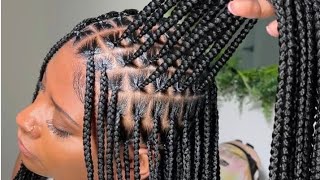 BEST KNOTLESS BRAID TUTORIAL FOR BEGINNERS [upl. by Darraj]