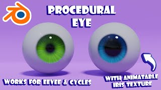 How to Make Procedural Stylized cartoon eye texture in Blender in EEVEE  Animatable Iris Texture [upl. by Walston]