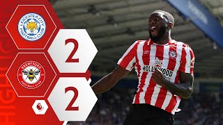 Leicester 22 Brentford  Josh Dasilva curls LATE equaliser  Premier League Highlights [upl. by Melisent]