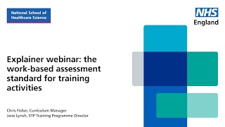 New STP assessment strategy explainer webinar  WBA standard for training activities [upl. by Liuqnoj]