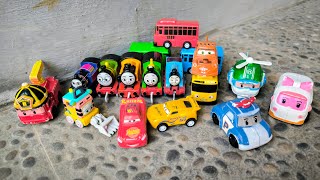 Mainan Tayo the Little Bus Rogi Gani Lani Thomas and Friends Robocar Poli Roy Helly Amber [upl. by Lramaj]