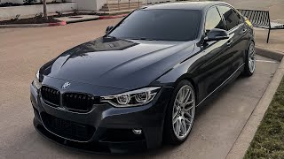 Bmw F30 340i catless straight pipe muffler delete dual resonator delete cold start revs [upl. by Rois239]