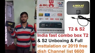 Solid 6600 free to air set top box t2 and s2 mpg4 unbox full installation 2024 shorts [upl. by Pachton]