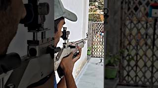 Air Rifle shooting  177 peep sight rifle  motivation shotingtime airgun shortsviralshort [upl. by Anitsihc134]