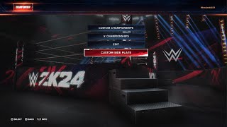 WWE 2K24  How to make custom sideplates [upl. by Moreen13]