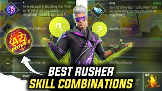 Best Rusher Combination  Best Character Combination for Rushers  Cs Rank amp Br Rank Combination [upl. by Irrok]