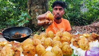 Tasty Egg Curry  White Rice Eating Village Style  Assam Eating Show [upl. by Korie]