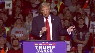 Donald Trump complains about microphone issues at rally [upl. by Stuart]