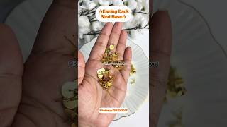 Metal Golden Stud Base for Earring Making shorts ytshorts earring making studbase jyotcreation [upl. by Bj]