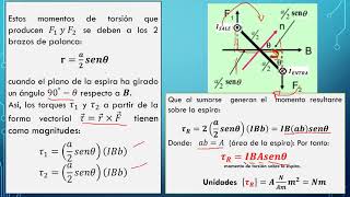 MOMENTO DE TORSIÓN SOBRE UNA ESPIRA DE CORRIENTE [upl. by Debora]