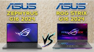 ROG Zephyrus G16 2024 vs ROG Strix G16 2024  Best ASUS ROG Gaming Laptops  Tech compare [upl. by Meagher881]