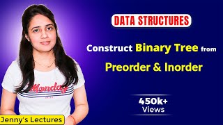 57 Construct Binary Tree from Preorder and Inorder Traversal  Example  Data Structures Tutorials [upl. by Esinaj]