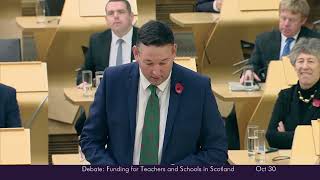 Scottish Conservative Party Debate Funding for Teachers and Schools in Scotland  30 October 2024 [upl. by Worth]