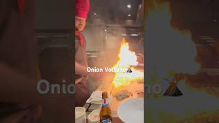 Hibachi chefs onion volcano trick🌋 [upl. by Sethrida]