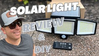 Ultimate Solar Light Review Tuffenough Solar Outdoor Lights 2500LM  Installation Guild [upl. by Lombard]