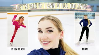 FIGURE SKATING FOR THE FIRST TIME IN TEN YEARS  ex competitive skater [upl. by Buford585]