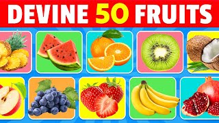 Devine le FRUIT en 3 secondes 🍌🍉🍑  50 types de fruits différents [upl. by Mossberg]