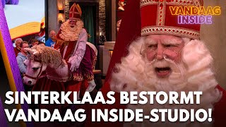 Sinterklaas zorgt met paard voor CHAOS in Vandaag Insidestudio  VANDAAG INSIDE [upl. by Akemor]