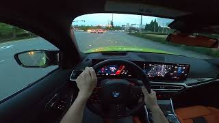 2023 BMW M3 Competition xDrive POV Drive Urban  Freeway [upl. by Herzig]