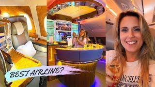 EMIRATES BUSINESS CLASS A380 REVIEW LondonDubai [upl. by Lauralee]