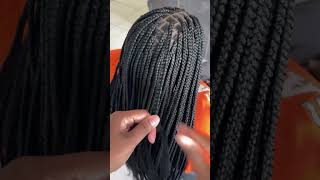 Knotless braids tutorial for beginners 😍like and follow for more [upl. by Pippas]