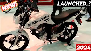 Honda Unicorn 100 Bike Launched In India 2024 Model  Price Specs Features Mileage Unicorn Bike [upl. by Cha]