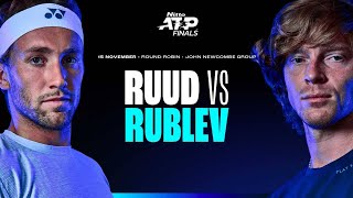 Casper Ruud vs Rublev NITTO ATP Finals Torino 15112024 [upl. by Nilok]