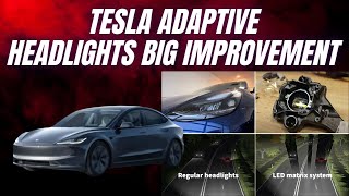 How Teslas NEW adaptive pixel matrix headlights work [upl. by Maryly]