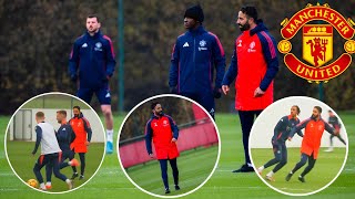 Amorims First Training at Carrington 🔥 [upl. by Enitnelav783]