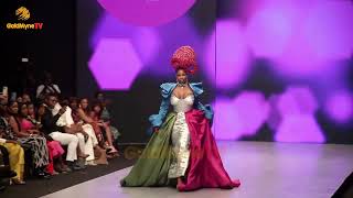 Girl FALLS in Huge Dress at Lush Hair Fashion Show Lagos Fashion Week 2024 – Many Angles of view [upl. by Austine]