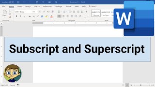 Microsoft Word Using Subscript and Superscript [upl. by Ahsiekel549]