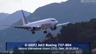 GGDFJ Jet2 Boeing 737804 LANDING and TAKE OFF BACKTRACK at Airport Corfu CFU FULL HD [upl. by Etnovad498]