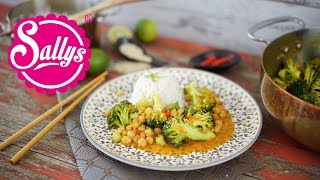 Thai Curry mit Kichererbsen und Reis  schnelles Mittagessen  Sallys Welt [upl. by Maddocks]