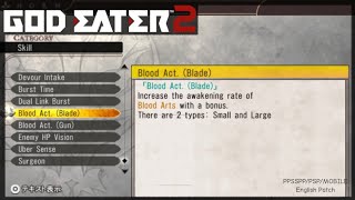 God Eater 2 PSP quotComplete Skill Caterogyquot Norn Database [upl. by Illona]