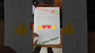 Complete ECG Holter report cardiography reels shortvideo cardiorespiratory shorts short [upl. by Tertius111]