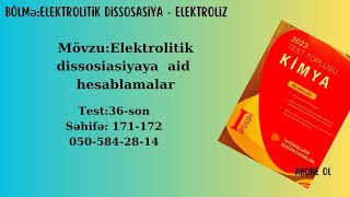 Dissosiasiyaya aid hesablamalar test 36son DİM toplu 2023Səh 171172 0505842814 [upl. by Three]