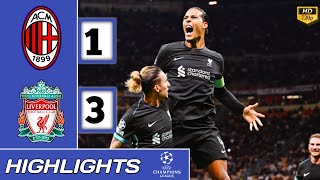 Milan 13 Liverpool Van Dijk Konate amp Szoboszlai finish deserved comebackUEFA [upl. by Tori195]