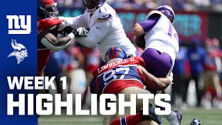 Game Highlights Giants vs Vikings  New York Giants [upl. by Puttergill]