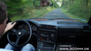 BMW E30 V8 Cabrio  Fahrt im Wald [upl. by Bigford]