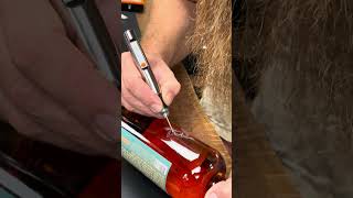 Demetrius Cain of Nobletons Using His Engraving Pen to SignBottles at the ABV Barrel Shop in STL [upl. by Arlynne]