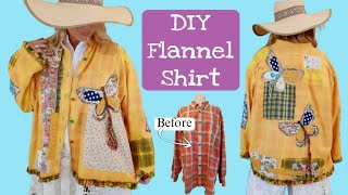 DIY Flannel Shirt With Butterfly Appliques  Patches and More [upl. by Grove622]