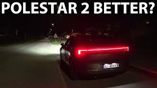 Polestar 4 LED matrix headlights test [upl. by Asirb]