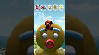 Crazy Cartoon Cars vs Giant Gingerbread Man  BeamNGdrive [upl. by Aneehsat555]