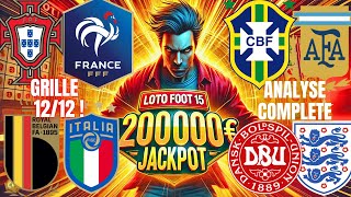 PRONOSTICS Loto Foot 12 LIGUE DES NATIONS  200 000€ à GAGNER  Grille Parions Sport N°104 [upl. by Lubin]