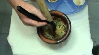 How to Make Thai Papaya Salad  Som Tam by Chef Tummy [upl. by Ecyoj]