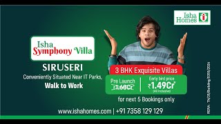 Introducing Isha Symphony Villa  96 musicinspired 3 BHK villas [upl. by Gabriella536]