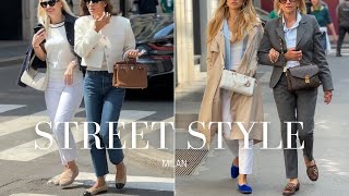 what does italian fashion really look like•Milan street style•spring outfits [upl. by Tychonn]