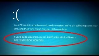 how to fix dpc watchdog violation error windows 10  dpc watchdog violation windows 10 [upl. by Roderick]