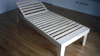 How to make cheap and elegant wooden sunbed  tutorial  part 1 [upl. by Ttoille]