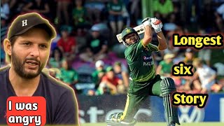 Shahid Afridi Longest six in cricket history Story [upl. by Acisej]